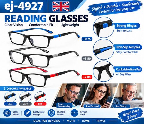Pack mens reading - 3, glasses