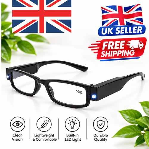 Led reading glasses with - reading,